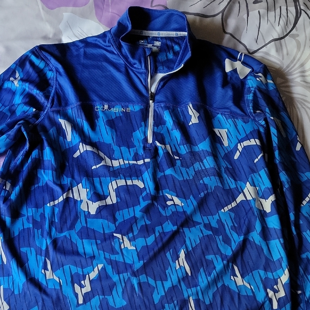Under Armour Combine Blue Quarter-Zip Pullover